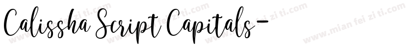 Calissha Script Capitals字体转换
